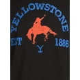 thumbnail image 6 of Yellowstone Men's & Big Men's Black and Burgundy Graphic Tees, 2-Pack, 6 of 6