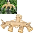 thumbnail image 1 of Conector De 4 Vías, Divisor De Manguera A Prueba De Fugas Anticorrosión Resistencia A Alta Presión NPT 3/4 Para Riego De Césped Para Jardín Para Sistema De Riego, 1 of 7