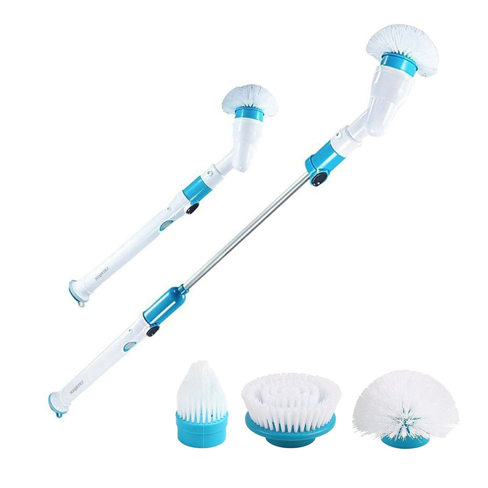 Electric Spin Scrubber 360 Cordless Bathroom Cleaning Brush With 4 Replaceable Scrubber Brush Heads Extension Handle For Tub Tile Wall Bathroom Walmart Com