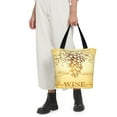 thumbnail image 5 of Kll Tote Bag For Women Bunch Of Grapes Print Shopping Grocery Reusable Bags For Office School Shopping Travel, 5 of 7