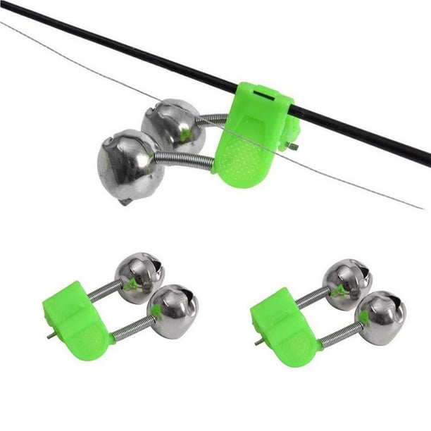 mmirethe 20 Pieces Fishing Rod Bell Portable Double Alarms Fish Bells  Outdoor Freshwater Seawater for Fisherman Learner 