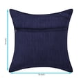 thumbnail image 3 of DK Homewares Indian Throw Pillowcases 16 Inch Brocade Jacquard Weave Ethnic Square Elephant Cushion Covers (Size - 40x40 cm ; Color: Navy Blue & Gold ) - Set of 2 Pcs (Cover Only), 3 of 3