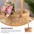 thumbnail image 6 of Handmade Round Wicker Basket with Lid, Flower Design Storage Basket for Baby, Child, and Home Organization, 6 of 8