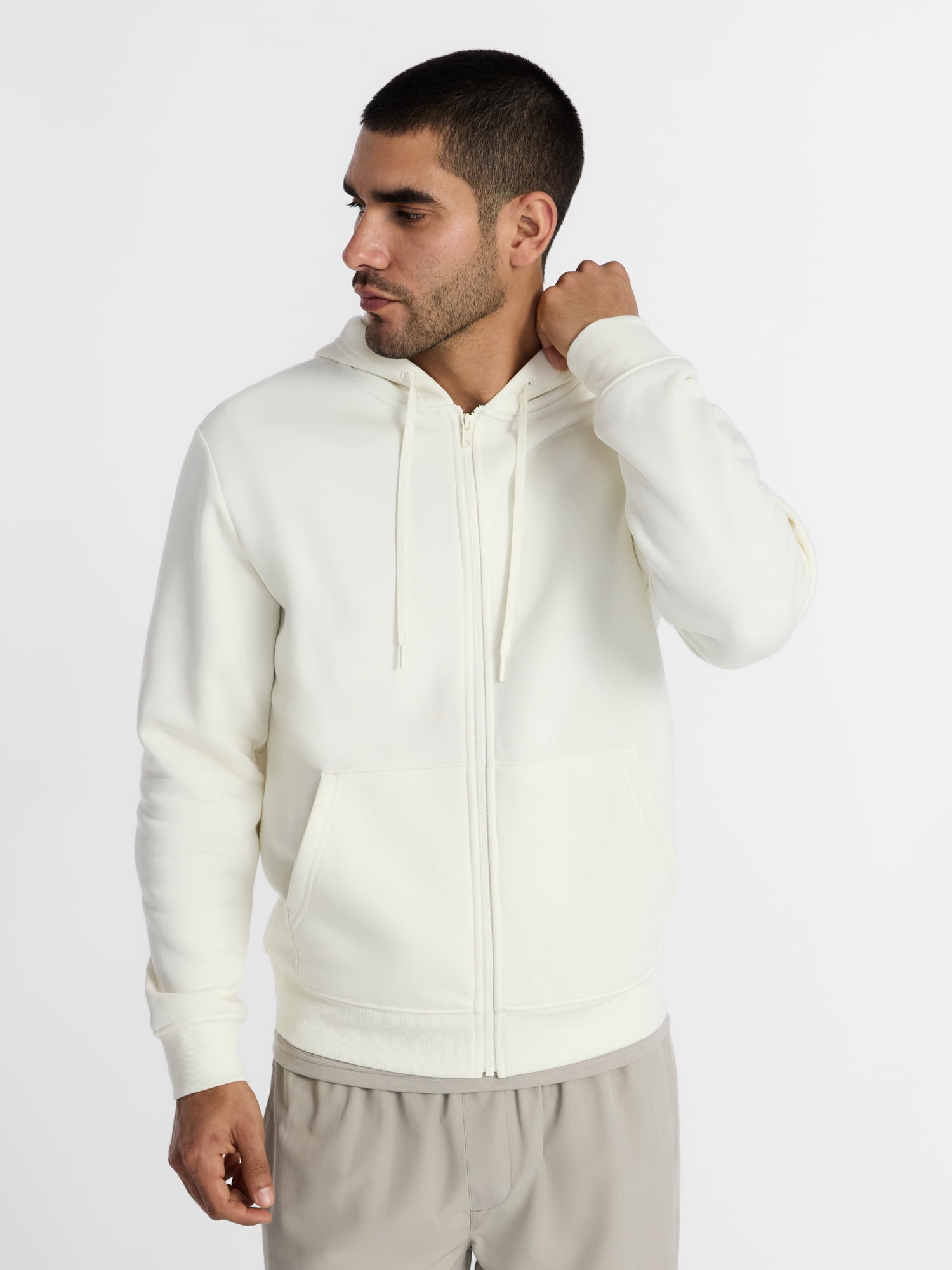 Athletic Works Men's and Big Men's Zip Up Fleece Hoodie Sweatshirt, Sizes S-5XLT