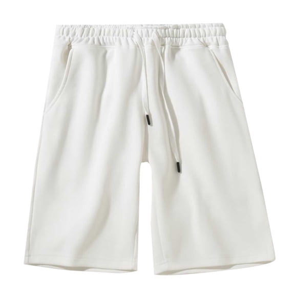 vdgthytj Mens Athletic Shorts Breathable Drawstring Elastic Waist Loose Fitted Comfy Solid Running Shorts with Pockets