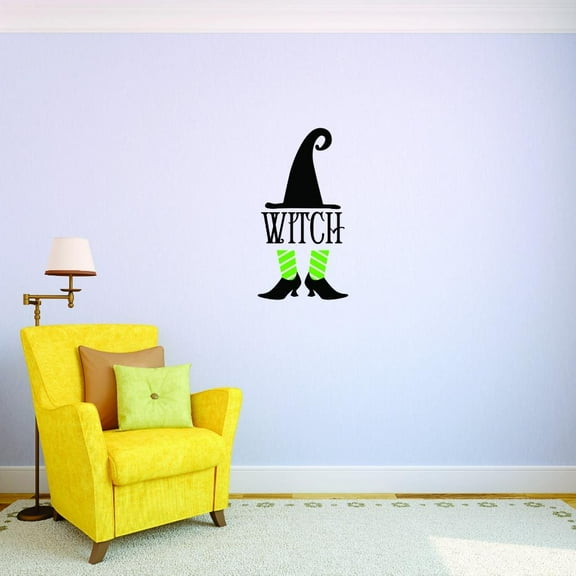 Custom Decals Witch Wall Art Size: 10 X 20 Inches Color: Multi