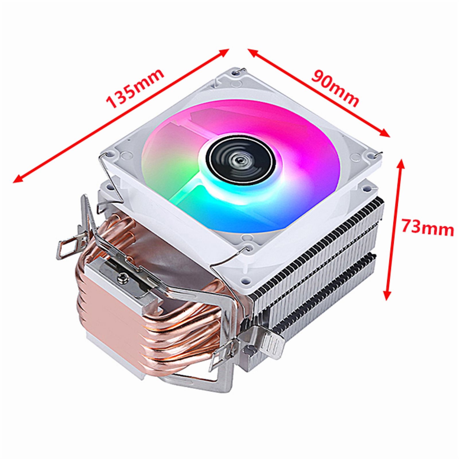 PC Air-Cooled Radiator CPU Cooling Fan 2/4/6 Heat Pipe Cooler Installing LGA2011 x79 x99 E5 2066 2099 115x 1200 1700 i5 i7 AMD