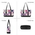 thumbnail image 6 of FORMRS Laptop Tote Bag for Women with 15.6" Computer Compartments Handbag, Pink and Purple Plaid Pattern, 6 of 7