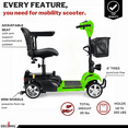 Portable Mobility Scooter for Seniors, Foldable Electric
