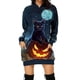 thumbnail image 4 of Vestido de mujer transfronterizo de Europa y Estados Unidos con capucha larga y holgada con estampado de calaveras para Halloween, 4 of 5