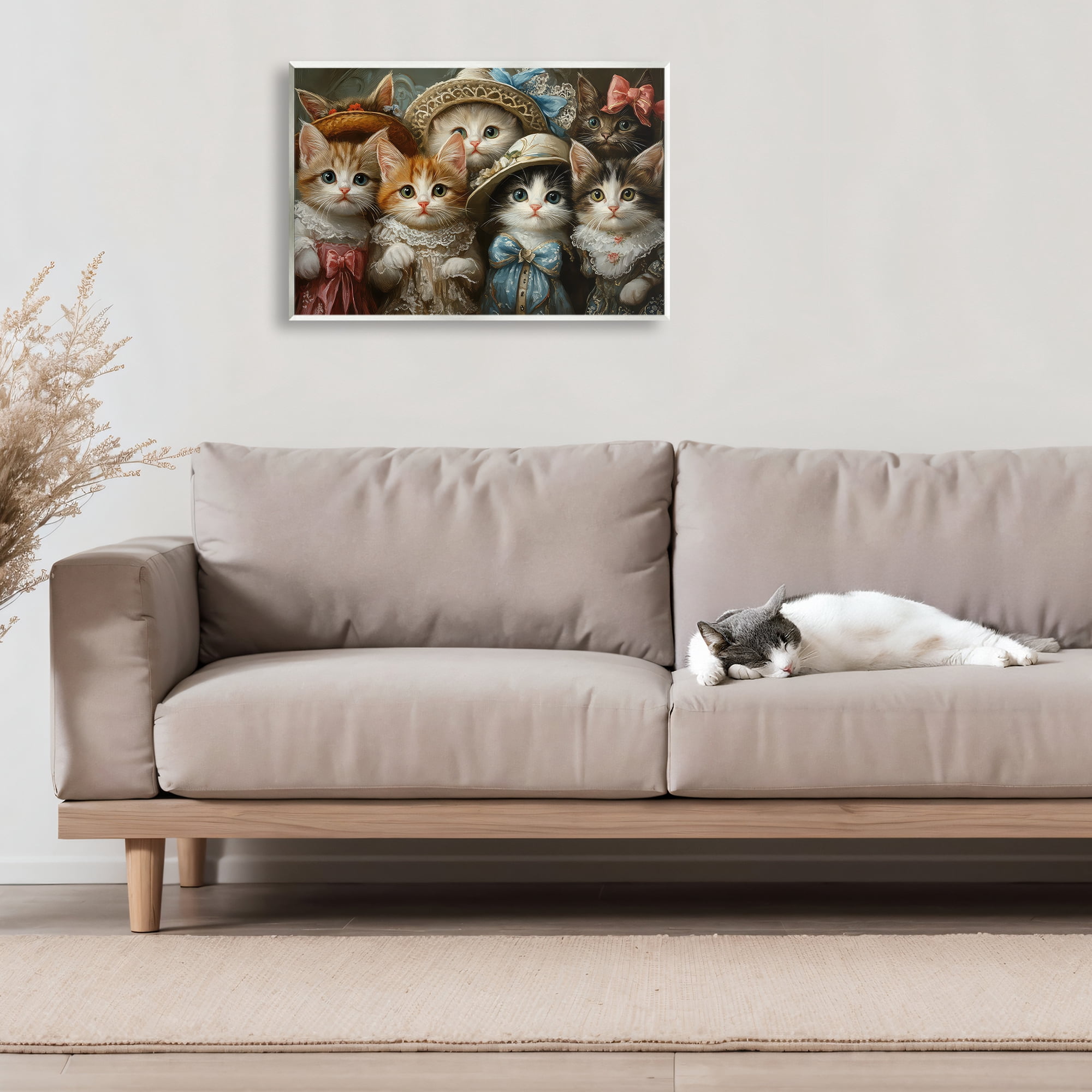 Stupell Industries Fashionable Vintage Cats Wall Plaque Art, design by The Wands Want
