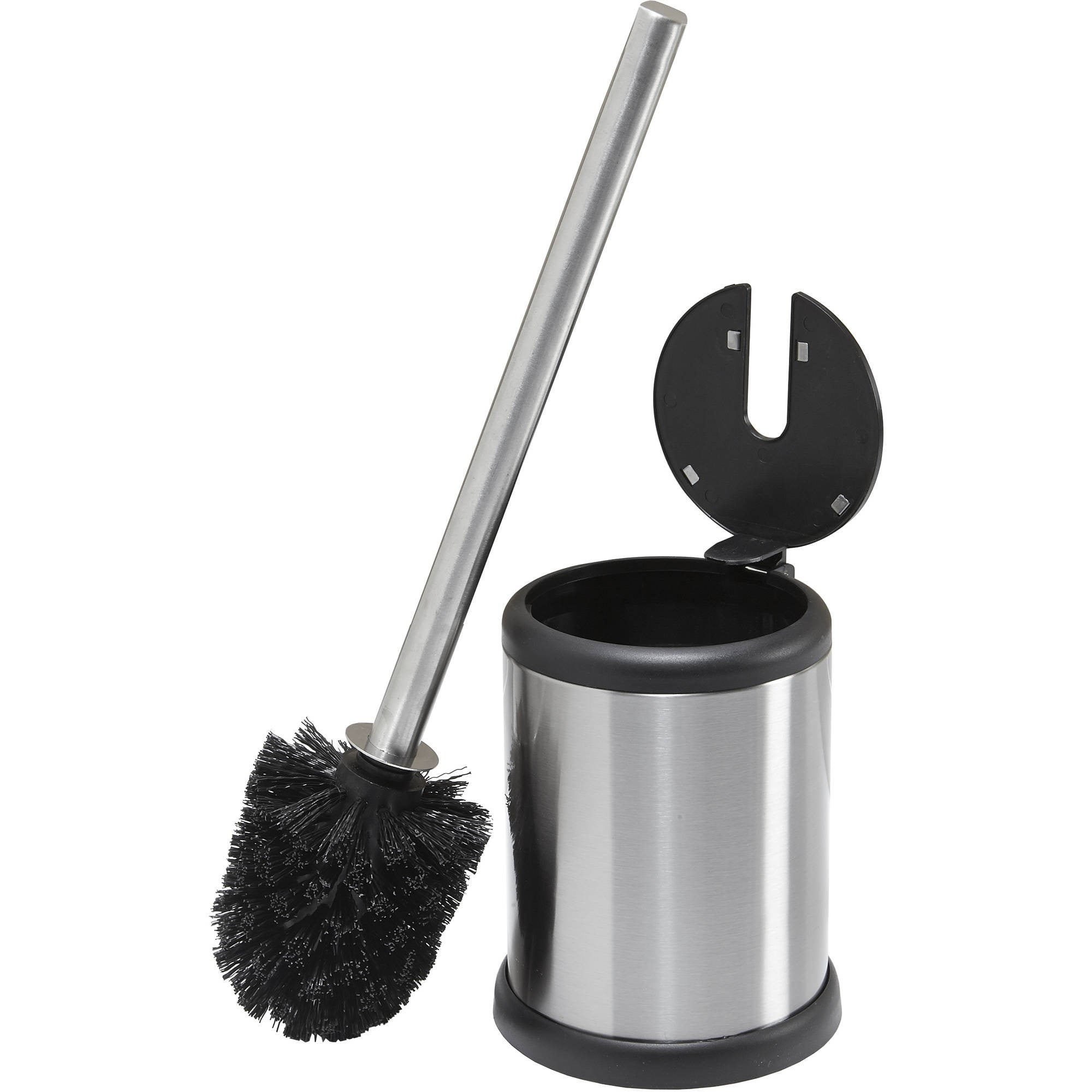 Bath Bliss Stainless Toilet Brush with Closing Lid