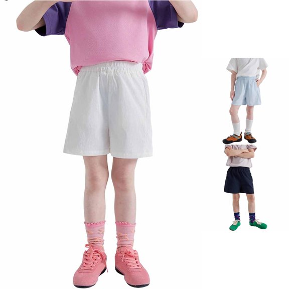 Boy Girl Elastic‑Waist Breathable Mesh Loose‑Fit Summer Active Casual Shorts