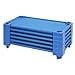thumbnail image 3 of ECR4Kids Stackable Kiddie Cot, Toddler Size, Classroom Furniture, Blue, 6-Pack, 3 of 4