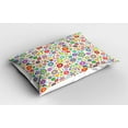 thumbnail image 2 of Ambesonne Floral Pillow Sham, Hippie Cheerful, 26" X 20", Multicolor, 2 of 2