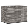 thumbnail image 1 of vidaXL Garden Cushion Box PE Rattan 145x100x103 cm Grey, 1 of 4