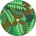thumbnail image 1 of Ahgly Company Machine Washable Indoor Round Transitional Army Green Area Rugs, 6' Round, 1 of 7