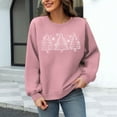 thumbnail image 3 of Waffle Sweatshirts for Womens Merry Christmas Loose Crewneck Long Sleeve Shirts Christmas Tree Printed Sweaters Casual Fashion Xmas Holiday Party Pullover Tops, 3 of 6