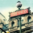 thumbnail image 2 of Schlabach, Sue 26x26 Gold Ornate Wood Framed with Double Matting Museum Art Print Titled - Paris Metro Letter, 2 of 4
