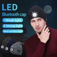 thumbnail image 2 of Gorro con Bluetooth y faro LED CHAO recargable por USB con auriculares y Micrófono, 2 of 5