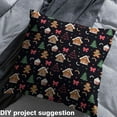 thumbnail image 2 of Manfei Kids Gingerbread House Fabric by the Yard 2 Yards, Cute Bow Knot Xmas Tree Room Decor Fabric by the Yard, Colorful Stars Polka Dots Fabric for Sewing, Black, 2 of 6