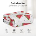 thumbnail image 5 of Honeii Hand Drawn Watermelon for Throw Blanket for Couch - Thick Blanket, Soft Fuzzy Plush Throw Blanket for All Seasons, Double Sided Blanket,50x60 In, 5 of 8
