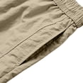 thumbnail image 3 of Denim Shorts for Men Small Summer Gym Shorts for Men Loose Elastic Waist Drawstring Cargo Shorts with Pocket Lightweight Casual Sports Shorts Brown L, 3 of 7