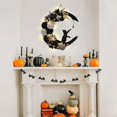 thumbnail image 3 of Corona para puerta de entrada, corona para puerta de Halloween, decoración para el hogar con diseño de gato, luna y flores para Halloween, corona para decoración del hogar, 3 of 7