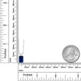 thumbnail image 6 of Gem Stone King 14K White Gold Blue Created Sapphire Pendant Necklace for Women | 2.70 Cttw | Gemstone September Birthstone | Octagon 9X7MM | With 18 inch Chain, 6 of 6