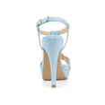 thumbnail image 2 of BLISSFUL STEP Women T Strap Slingback Platform Stiletto Heel Sandals Sky Blue 9, 2 of 7