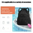 thumbnail image 6 of Drawstring Backpack with Wet Pocket | Waterproof Oxford Cloth | Unisex Sports Gym Bag | Beach, Swim, Travel, Cheer, Teams | Multiple Pockets | 14.6x7.1x18.9 in | Lightweight Durable, 6 of 6