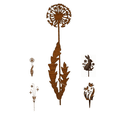 thumbnail image 4 of 3Pcs Rusty Metal Dandelion Garden Stakes, Rustic Corten Steel Flower Silhouette Yard Art for Outdoor Lawn Decor, 4 of 10