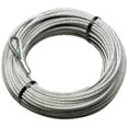 thumbnail image 1 of Cable de repuesto TranzSporter de acero inoxidable para elevador de tejas de 200 y 250 libras con extremo de ojal trenzado, carrete de 100 pies, 1 of 5