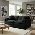 thumbnail image 2 of Homy Casa Chenille Loveseat Sofa, Deep Seat Living Room Couch with Double Cushions & Pillows, 2 of 8