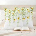 thumbnail image 3 of Daisy Floral Pillow Covers 2 Pack Weeping Flower Pillowcase Waterproof Outdoor Throw Pillow Cover for Patio Garden Square Cushion 20”x20”, 3 of 9