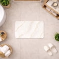 thumbnail image 2 of Evideco French Home Goods Stone Mat Marble Elegant Elaborate White Diatomaceus Earth Bath Rugs, 24 x 16, Non-Slip Backing, 2 of 8