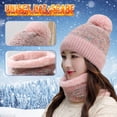 thumbnail image 1 of MPWEGNP Hat and Scarf Set Womens Earmuffs Add Flocking Thermal Cycling Warm Winter Knitting, 1 of 4