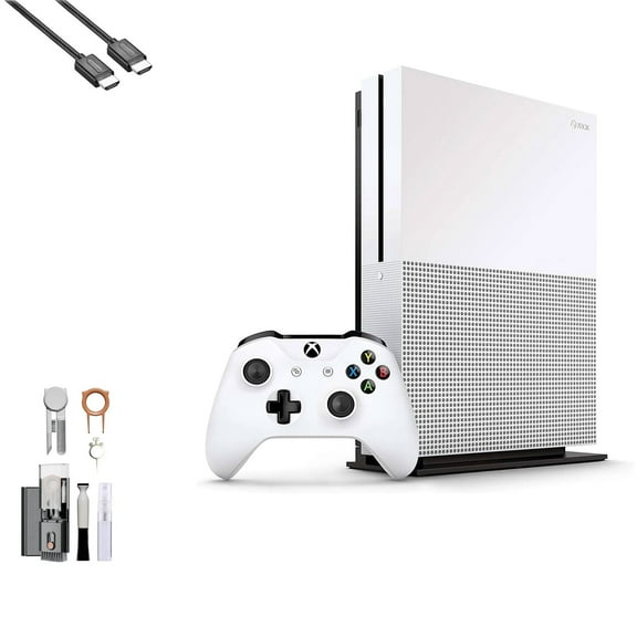 Pre-Owned Microsoft Xbox One S 500GB, 4K Ultra HD White with BOLT AXTION Cleaning Kit HDMI ( )