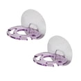 thumbnail image 1 of Oleegame 2PC Spoon And Lid Rest Punch-free Toothbrush Toothpaste Holder Bathroom Toothbrush Storage Rack Purple, 1 of 2