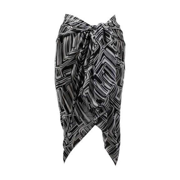 Ropa Playa Ocean Pacific para Mujer Pashmina Larga Estampado Geométrico Negro Talla Única