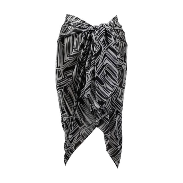 Ropa Playa Ocean Pacific para Mujer Pashmina Larga Estampado Geométrico Negro Talla Única