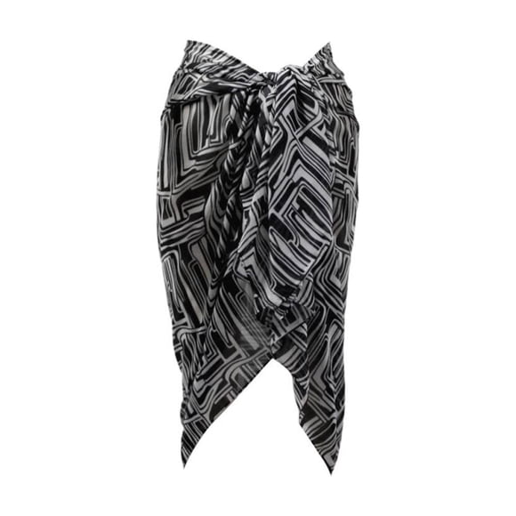 Ropa Playa Ocean Pacific para Mujer Pashmina Larga Estampado Geométrico Negro Talla Única