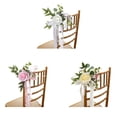 thumbnail image 3 of Matsuzay Accesorios de silla de bajo mantenimiento de seda Buena sensación de mano No tóxico para gatos y perros Ramo de boda Amplia Decoración Amarillo, 3 of 6
