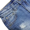 thumbnail image 5 of KIDSCOOL SPACE Baby Girls Boys Jeans Shorts,Ripped Fake Patched Design Cute Summer Denim Pants,Blue,12-18 Months, 5 of 5