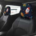 thumbnail image 2 of Kdxio Spaceships and Stars Pattern Print 2 Piece Car Head Rest Covers Set Auto Front/Rear Seats Headrest Cover Universal Fit Most Cars,Sedan, SUV, 2 of 9