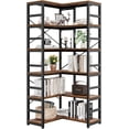 thumbnail image 3 of Tier Corner Bookshelf  Modern Corner Bookcase  Large Open Shelf Bookcase  Tall Bookshelves Storage Display Rack for Bedroom  Living Room and Home Office  Vintage, 3 of 4