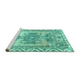 thumbnail image 2 of Ahgly Company Machine Washable Indoor Rectangle Persian Turquoise Blue Traditional Area Rugs, 8' x 12', 2 of 4