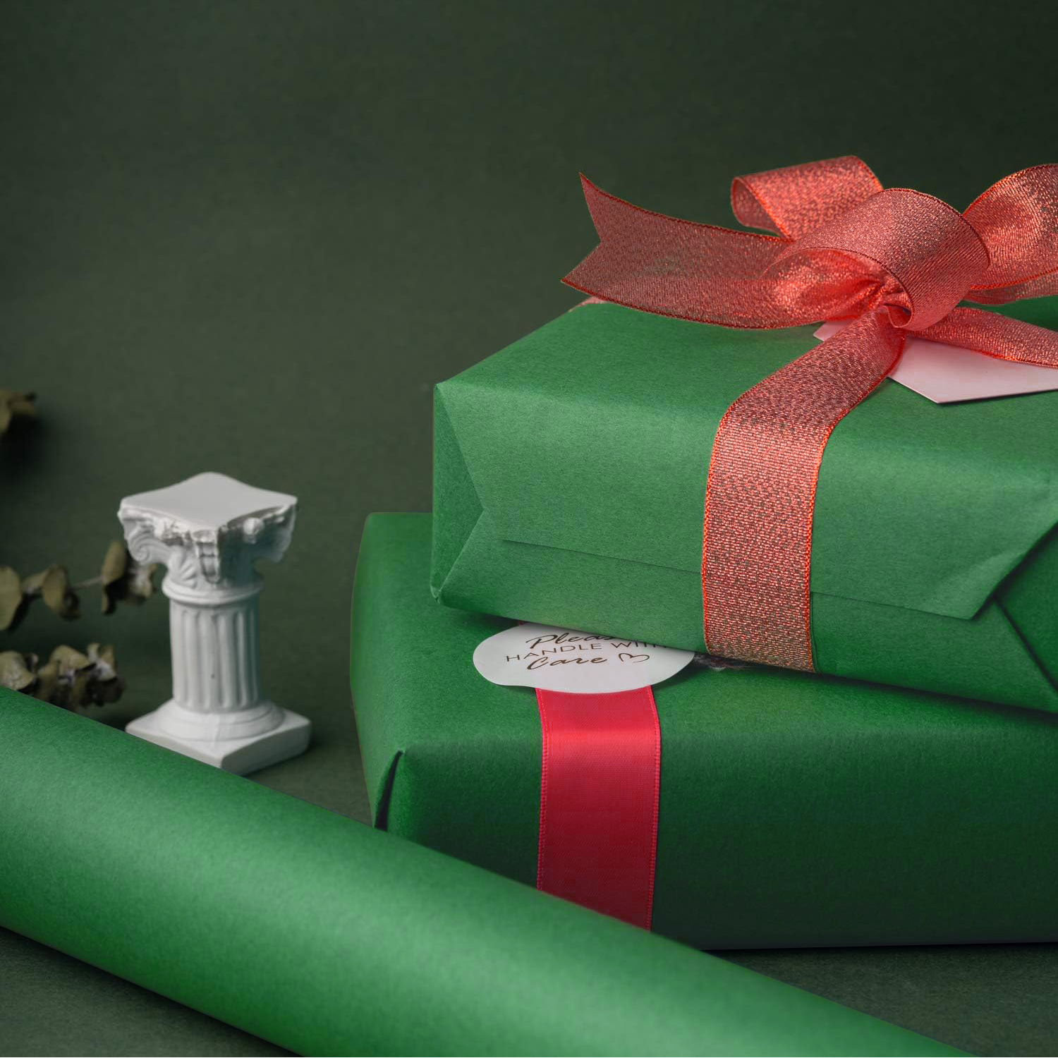 RICHTOP Green Kraft Wrapping Paper Roll photo 6