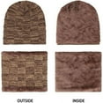 thumbnail image 6 of GRNSHTS 2-Pieces Winter Beanie Hat Scarf Set Thick Fleece Lined Warm Knit Ski Hats Skull Cap for Men & Women ,Khaki, 6 of 13