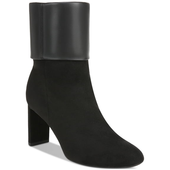 Alfani Womens Ajojo Cuff Dress Booties Black Micro 6M